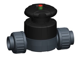 +GF+515型隔膜閥，PVC-U 帶粘接承插端