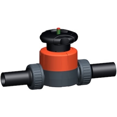 +GF+514型隔膜閥，PVC-U 帶PE100 SDR11電熔焊對(duì)焊端 公制